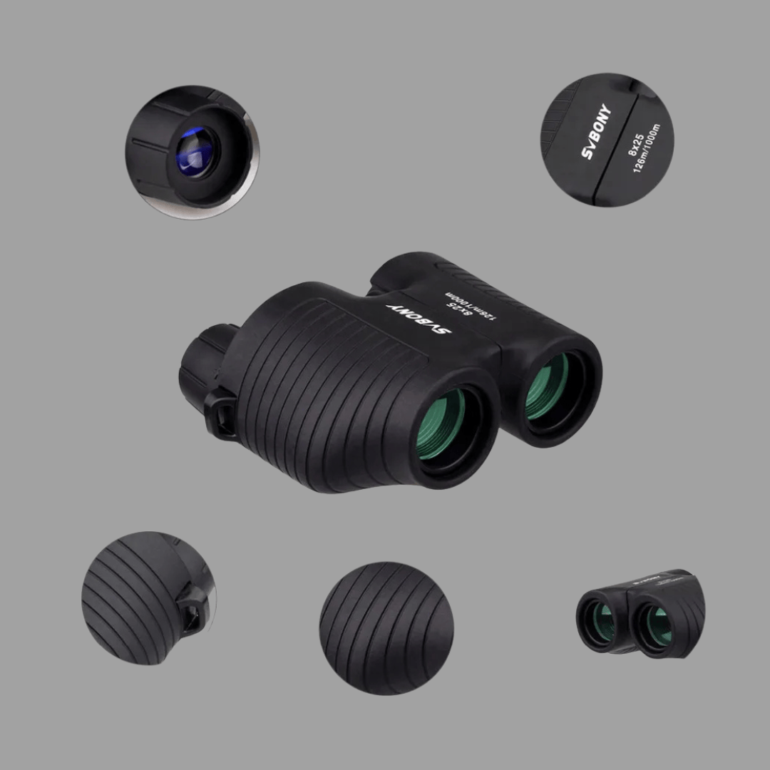Jumelles 8x25 compactes | Observation simple et nomade